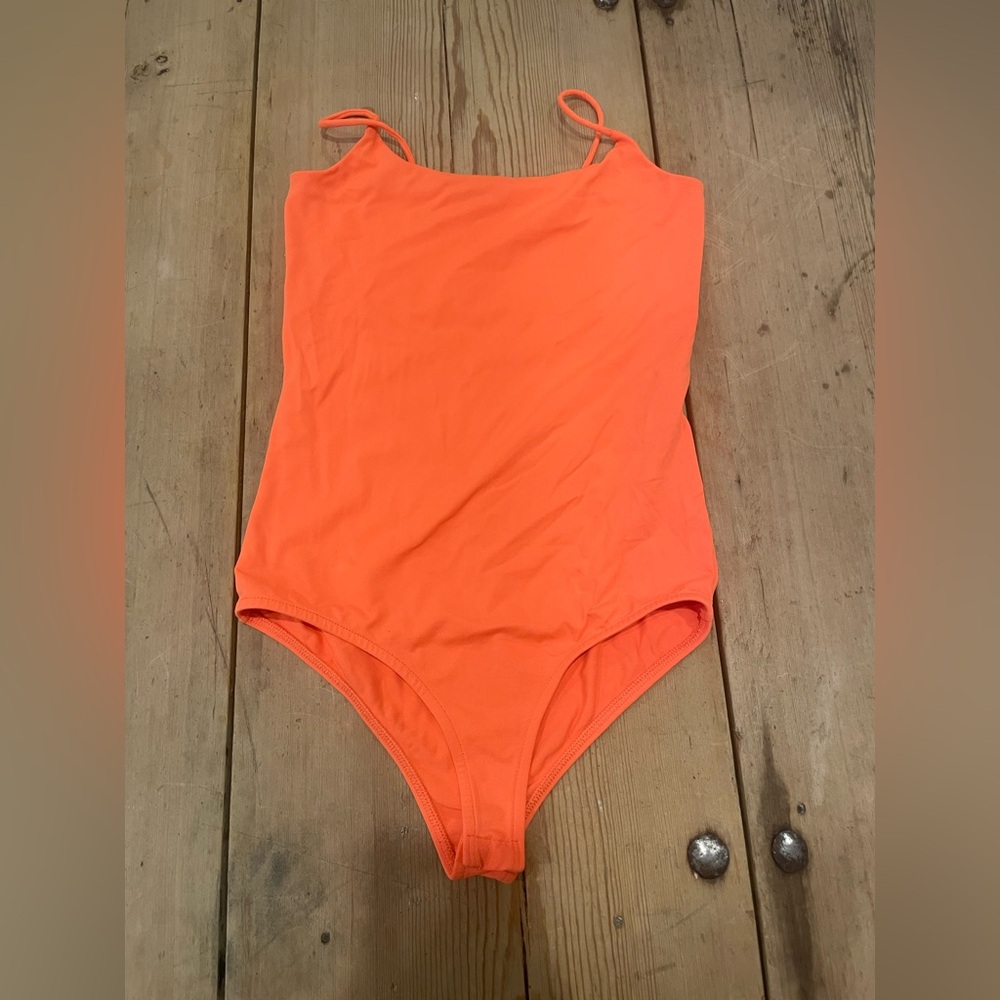 Zara Vibrant Orange Bodysuit Size Small